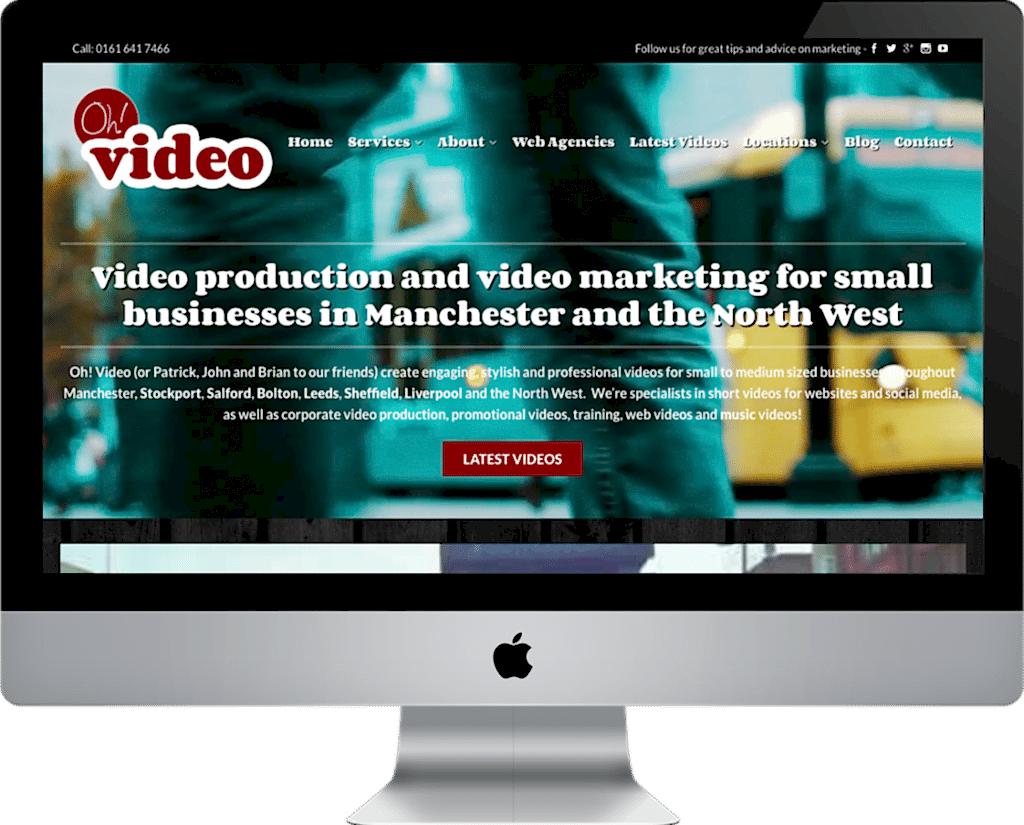 web design and set for Manchester production company